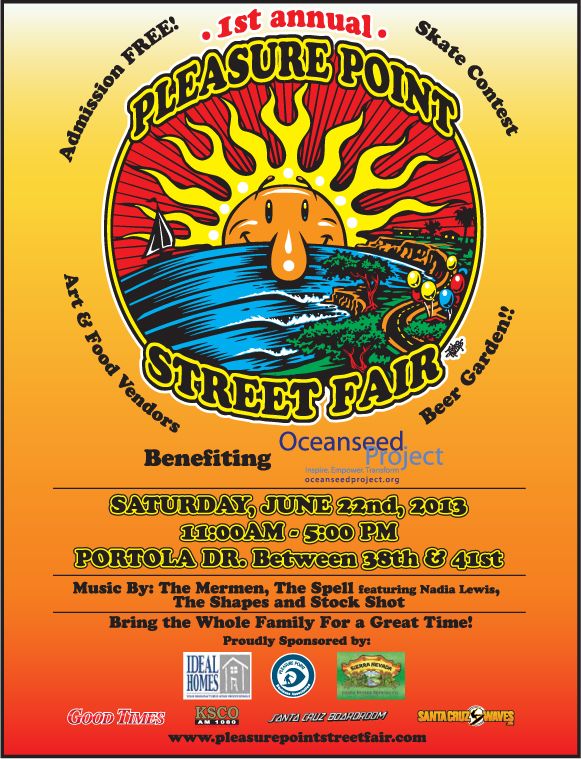 Pleasure Point Street Fair Poster 2013