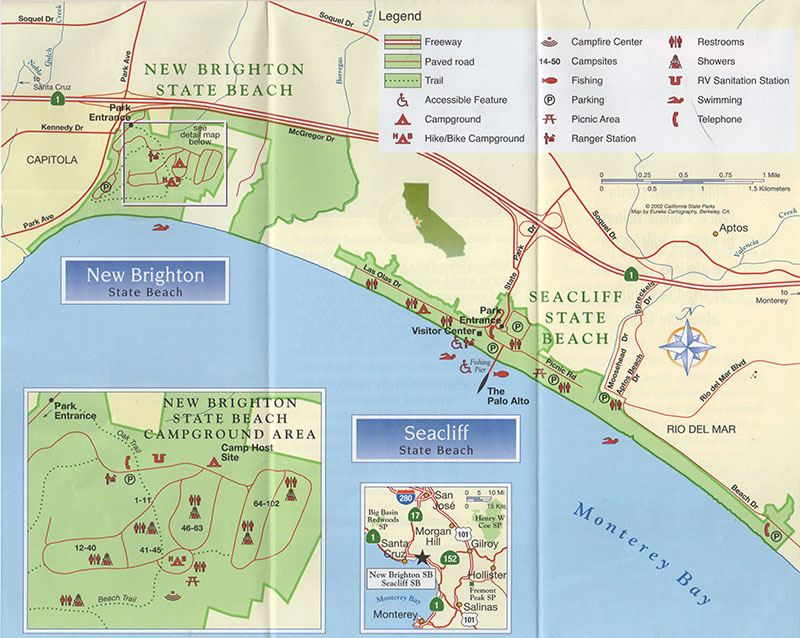 New Brighton State Beach Map