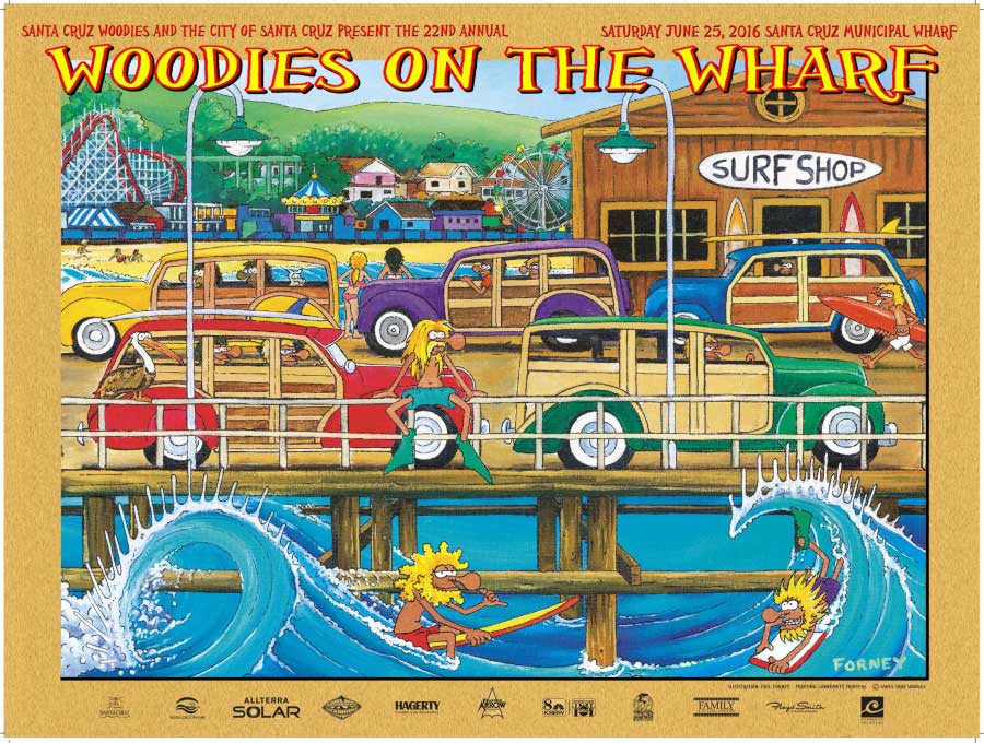 2016 woodies on the wharf poster