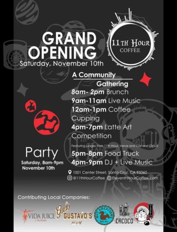 11th hour coffee grand opening